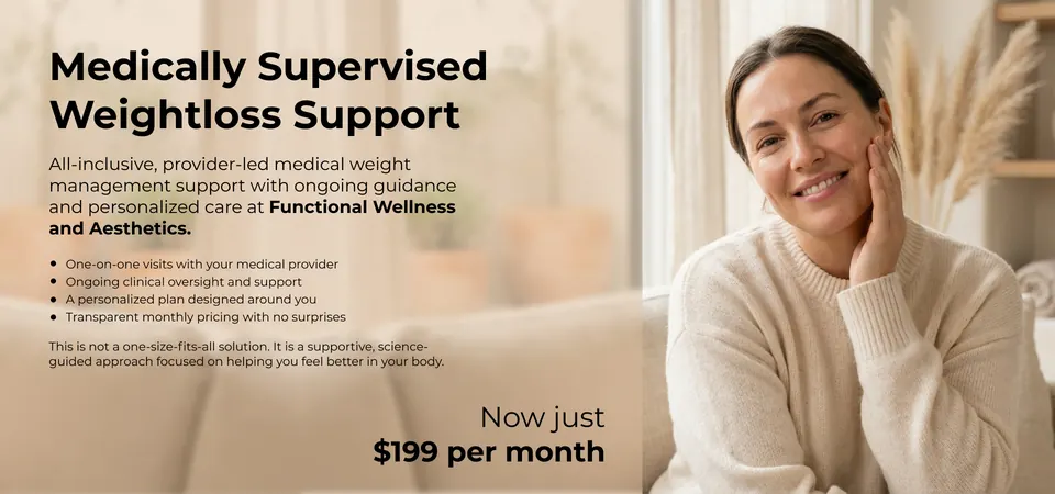 Medically supervised weight loss consultation at Functional Wellness & Aesthetics
