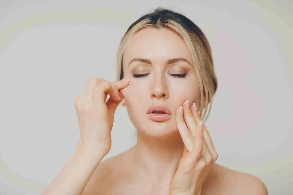Botox injection being administered