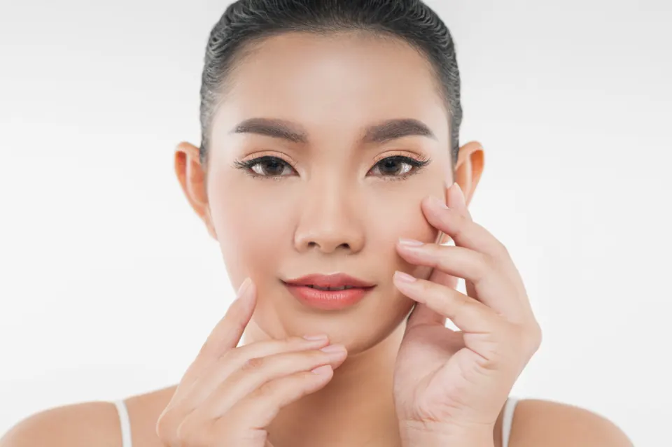 Portrait of a woman with healthy skin