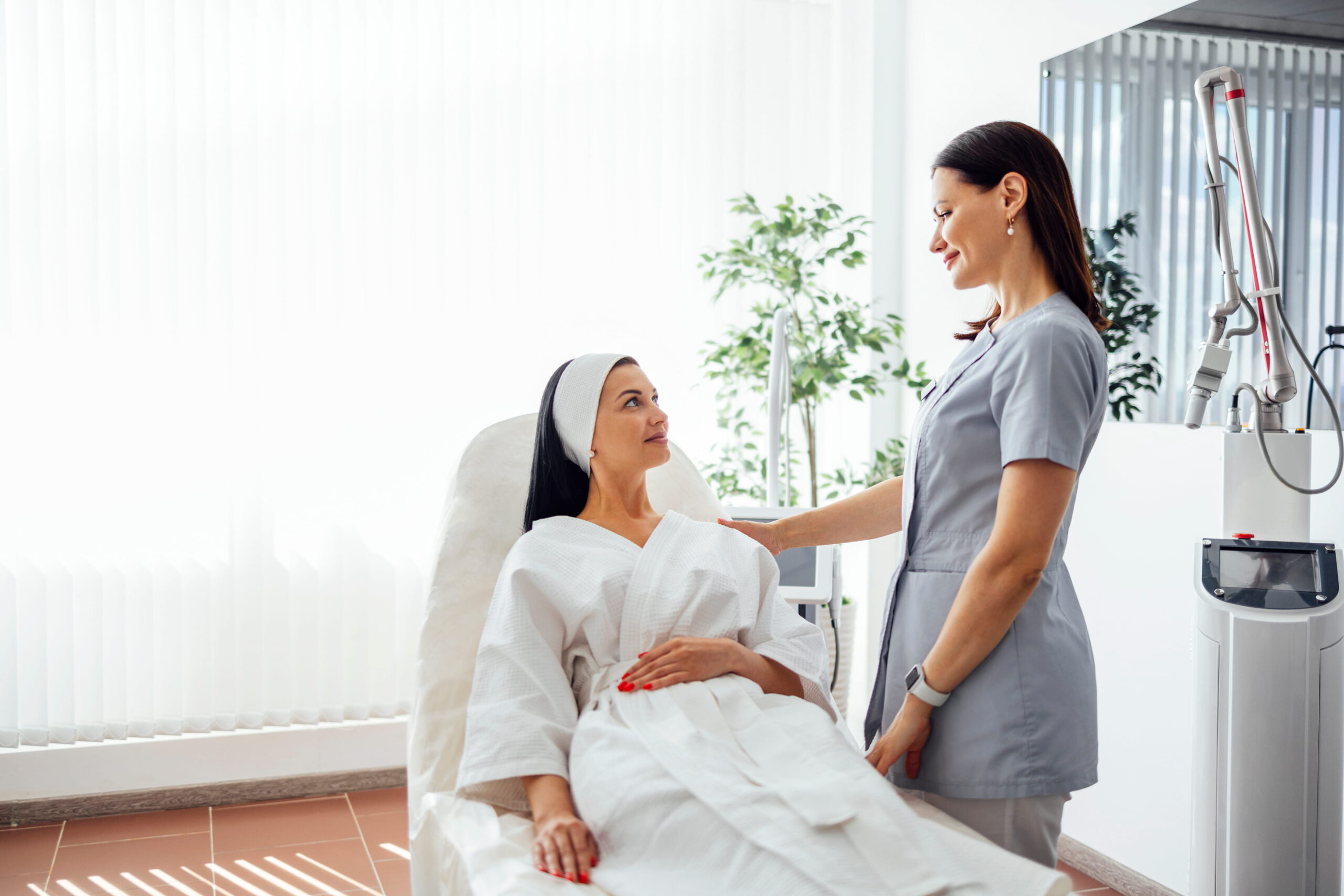 Woman Getting a Treatment at a Spa